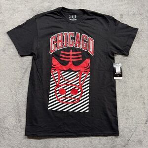 Chicago Bulls T Shirt Black Graphic Medium UNK NBA Basketball T-Shirt‎ Sports